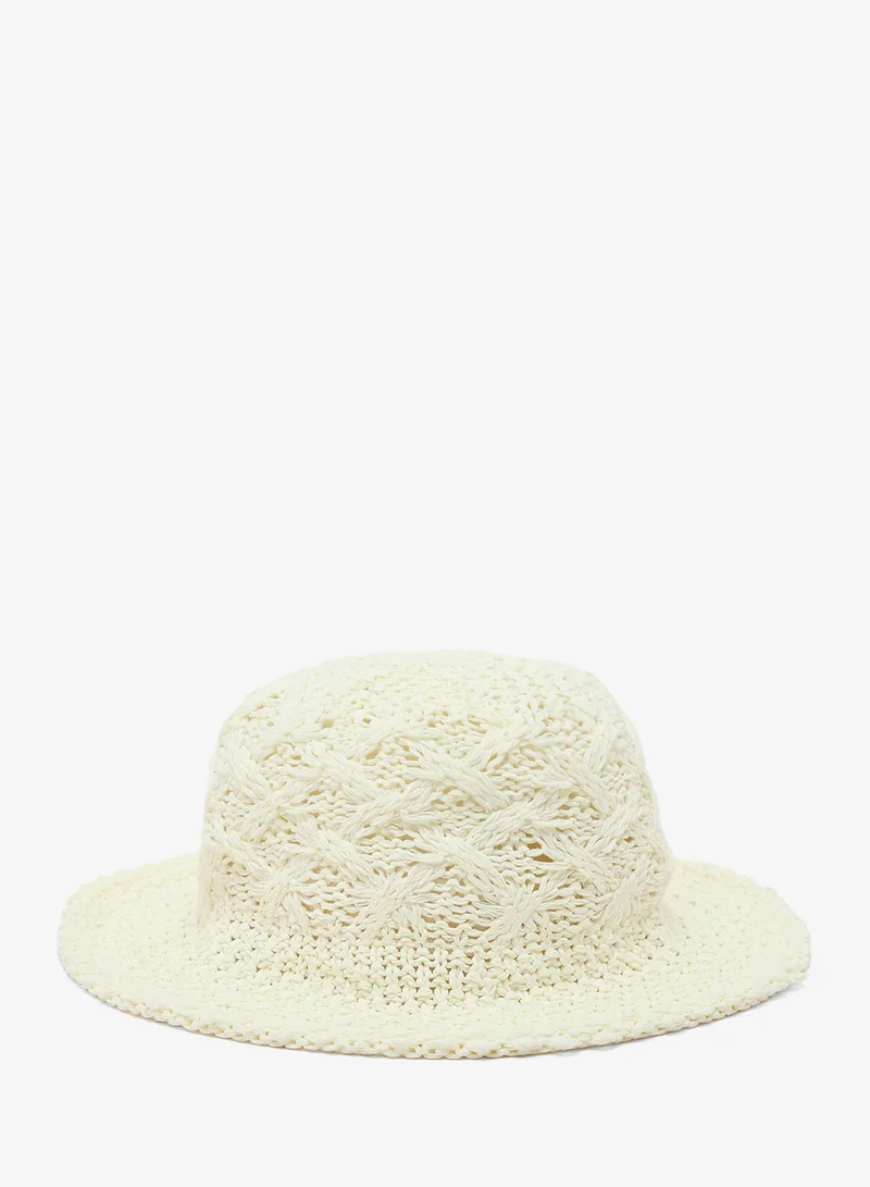 Ginger Crochet Bucket Straw Hat