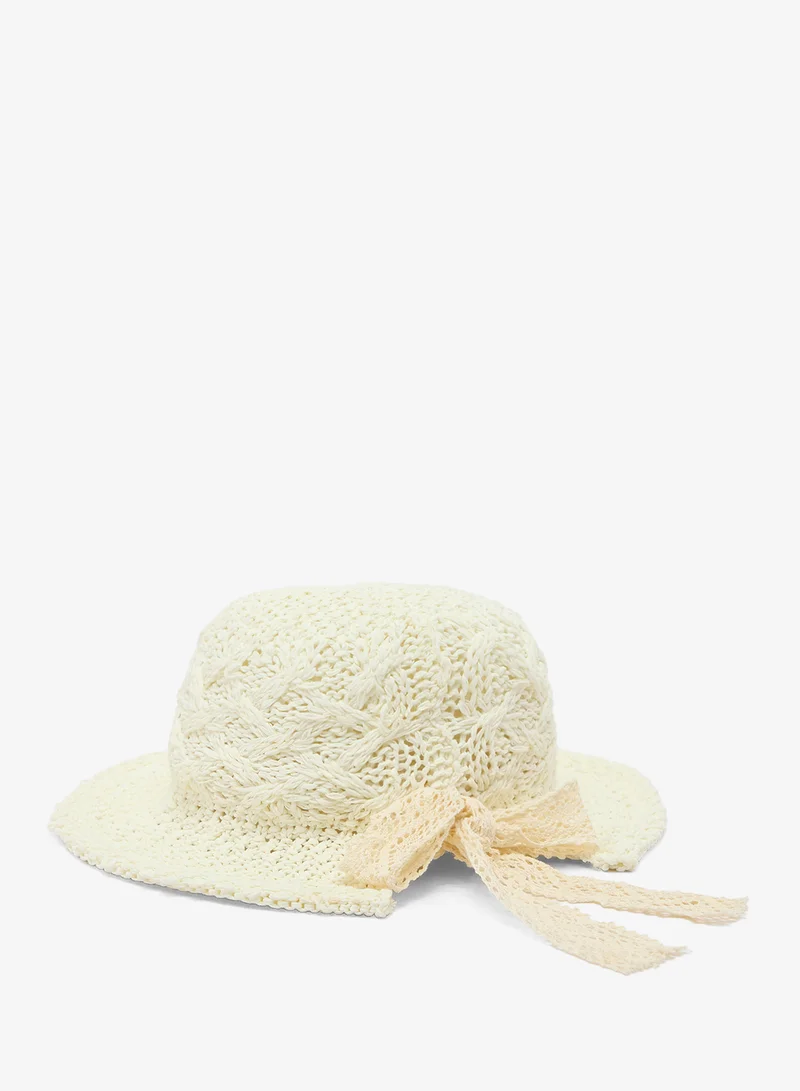 Ginger Crochet Bucket Straw Hat