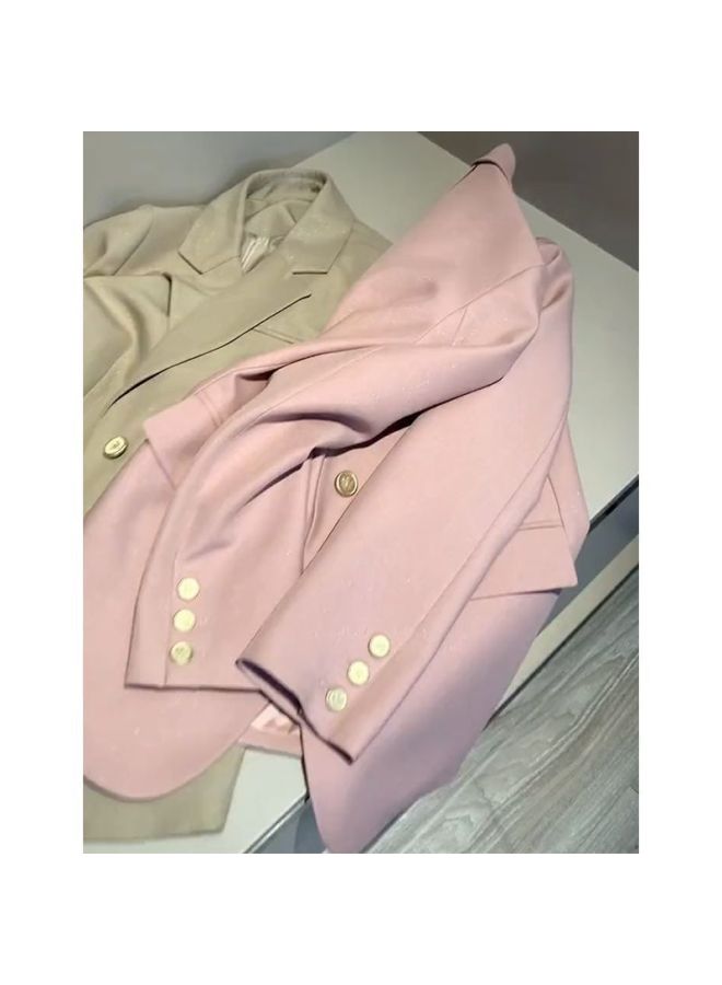 This Year's Popular Small Suit Early Spring High-end Niche Design Korean Style Casual Lotus Collar Coat 