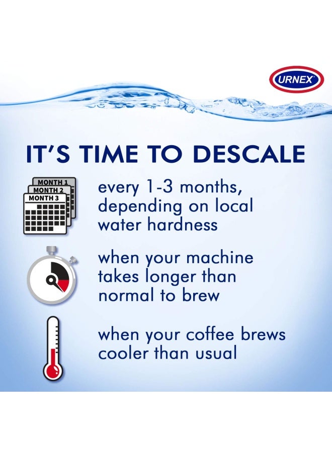 Urnex Urnex Dezcal Coffee And Espresso Machine Descaler Activated Scale Remover 900G Bottle Fast Effective Descaling Of Boilers And Heating Elements Faucets Spray Heads Milk Systems  - Image 4