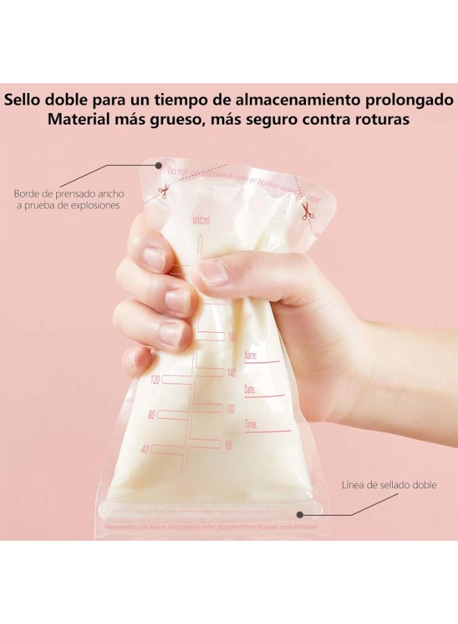 أكياس تخزين الحليب، 30 قطعة، أكياس ذاتية الإغلاق مع شريط سهل السحب، منظم تجميد لأكياس تخزين الحليب، 8.5 أونصة - Image 2