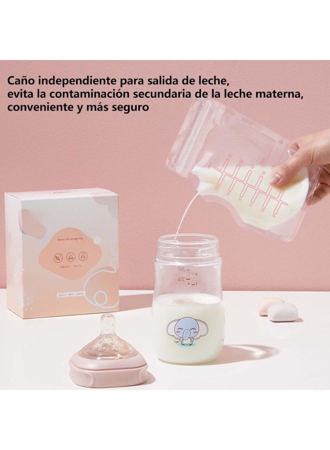 أكياس تخزين الحليب، 30 قطعة، أكياس ذاتية الإغلاق مع شريط سهل السحب، منظم تجميد لأكياس تخزين الحليب، 8.5 أونصة - Image 3