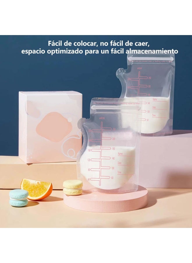 أكياس تخزين الحليب، 30 قطعة، أكياس ذاتية الإغلاق مع شريط سهل السحب، منظم تجميد لأكياس تخزين الحليب، 8.5 أونصة - Image 5