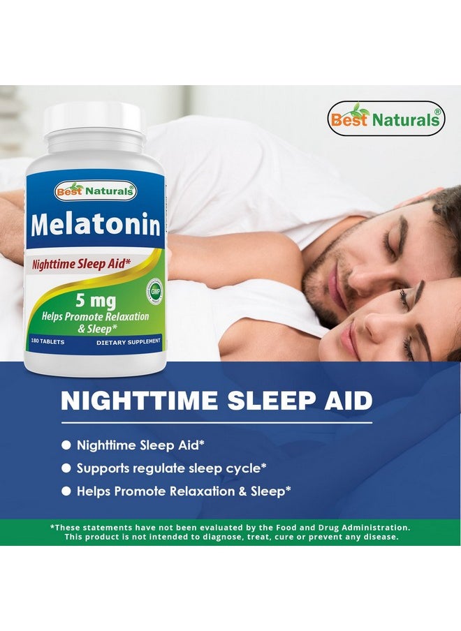 Best Naturals Best Naturals Melatonin 5 mg 180 Tablets  - Image 3