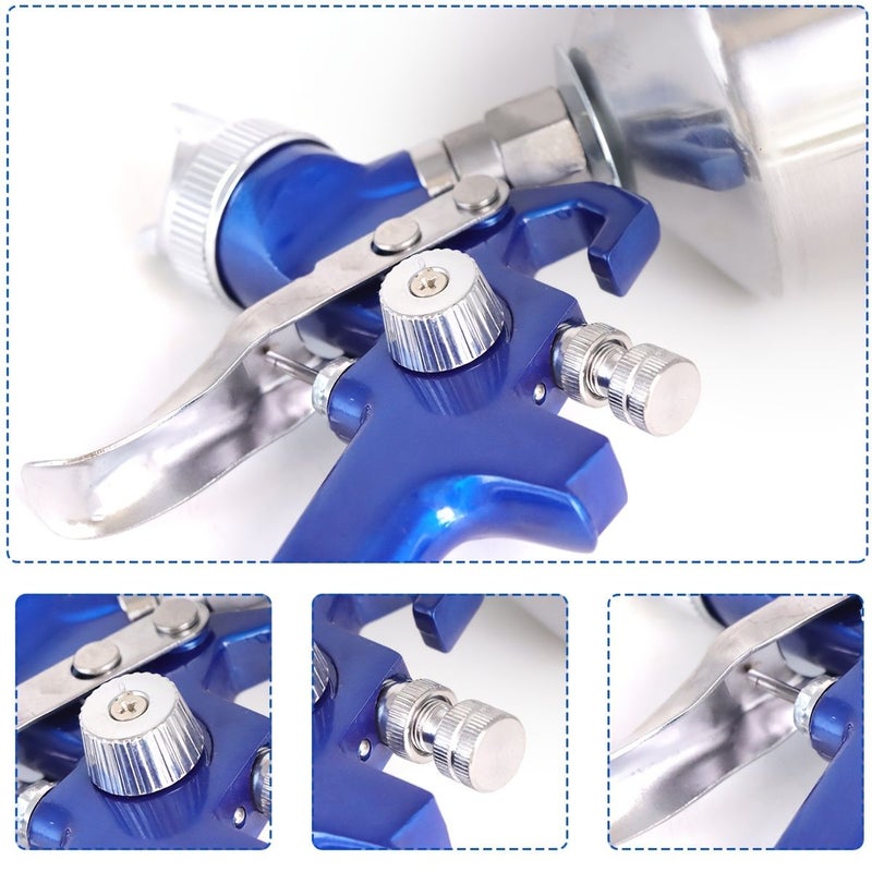 Red H 827 HVLP Pneumatic Spray Gun 1 4mm Nozzle 600cc Cup For Atomizing - Image 5