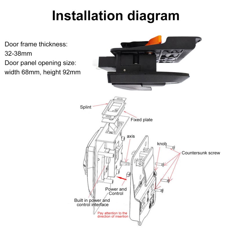 RV Keyless Entry Door Lock: Black Zinc Alloy Shell - Waterproof Shockproof 3 Unlock Methods RV Lock for RVs, Motorhomes, Trailers and Trucks - Image 5