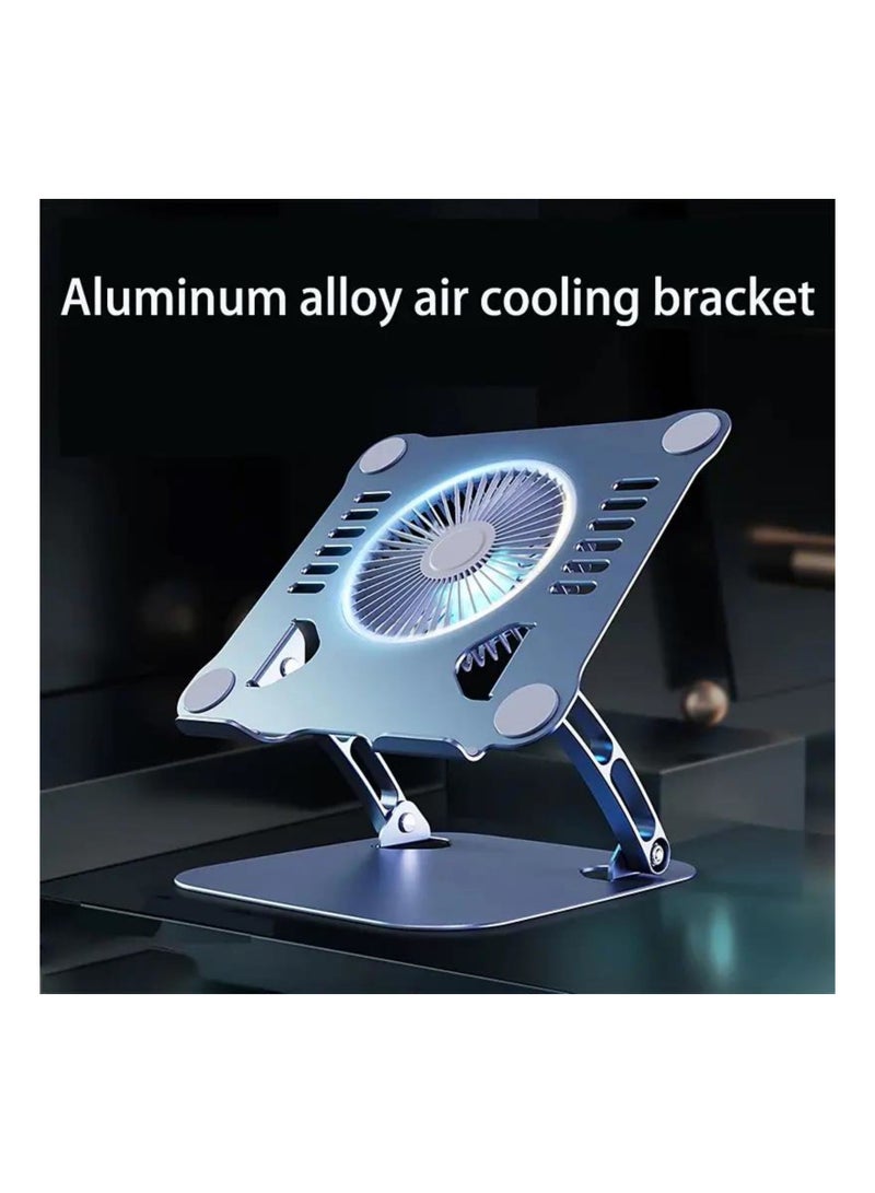 Laptop Stand, Aluminium Computer Raiser, Ergonomic Laptop Lift for Desk, Compatible with 10 to 15.6 Inch Notebook Computer, Three Independent Heat Dissipation Systems - Image 5