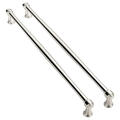 ZAUYX Solid HeavyDuty 5 Pack 12 Inch Hole Center Vibrant Polished Nickel Cabinet pulls is Suitable for Kitchens cabinets vanities Bathroom cabinets - Image 1