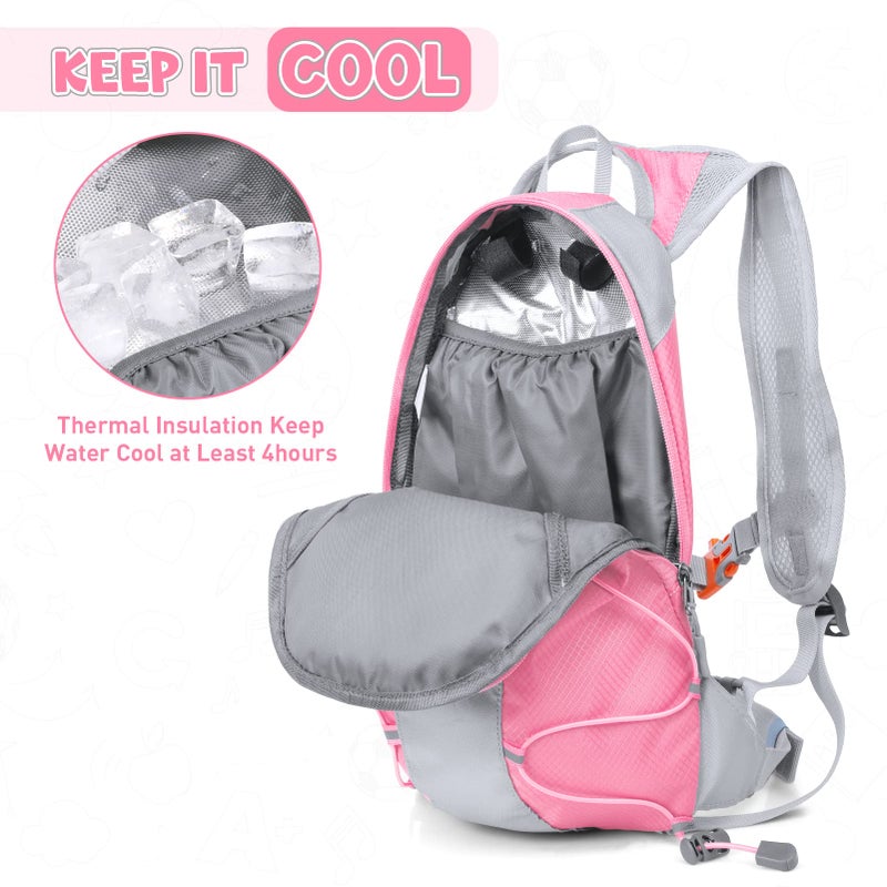 KUYOU Hydration Pack for Kids Hydration Water Backpack with 1.5L Hydration Bladder Lightweight Insulated Water Pack for Festivals Raves Hiking Biking Climbing Running - Image 3
