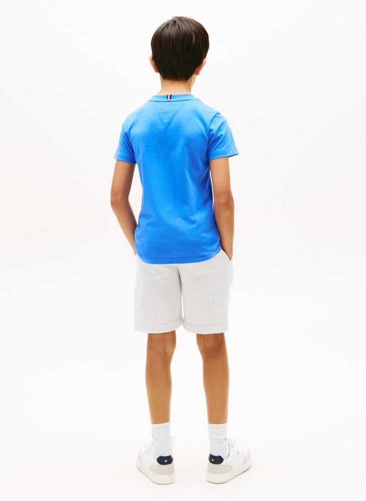 TOMMY HILFIGER Brushed Fleece T-Shirt And Sweat Shorts Set - Image 2