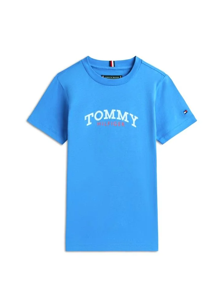 Tommy Hilfiger Empire Blue Brushed Fleece T-Shirt And Sweat Shorts Set for Men | Best Price UAE