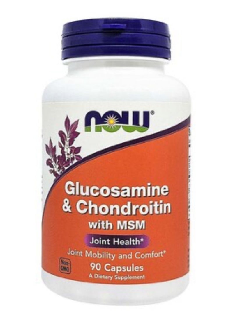 Now Glucosamine & Chondroitin With MSM Capsules, Pack of 90's