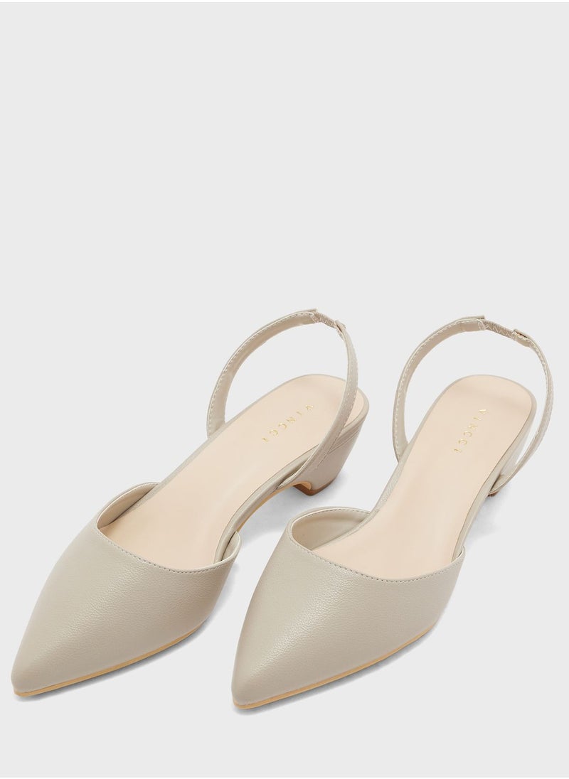 Vincci - Pointed Toe Low Heel Pumps - Image 1