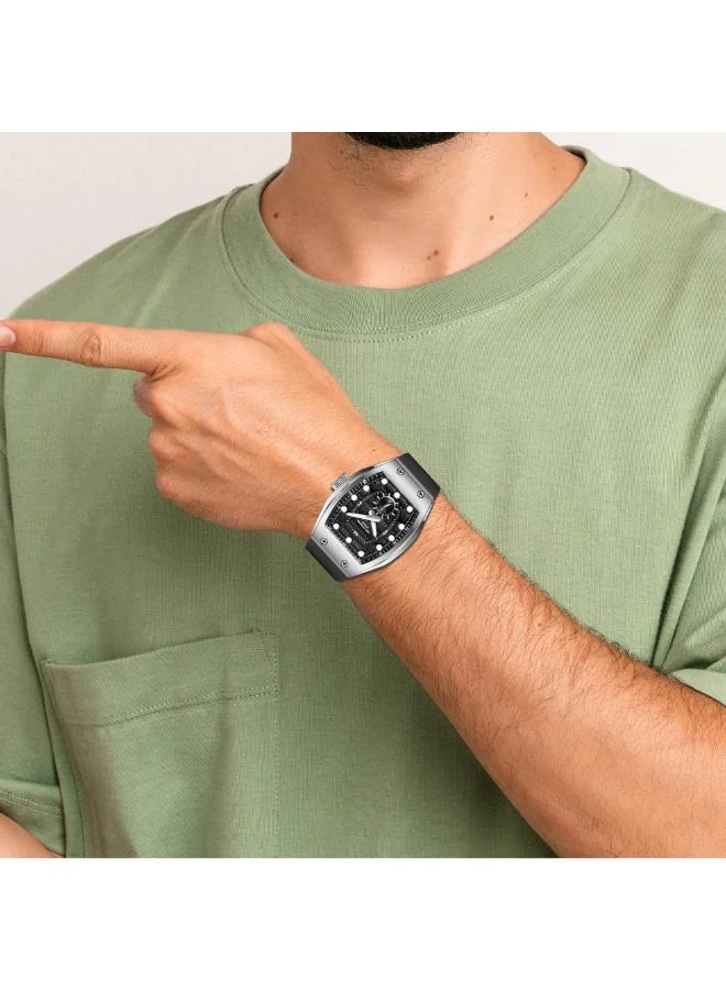 لي كوبر Men's Silicone Analog Watch LC08264.351 - 42x54,4 mm