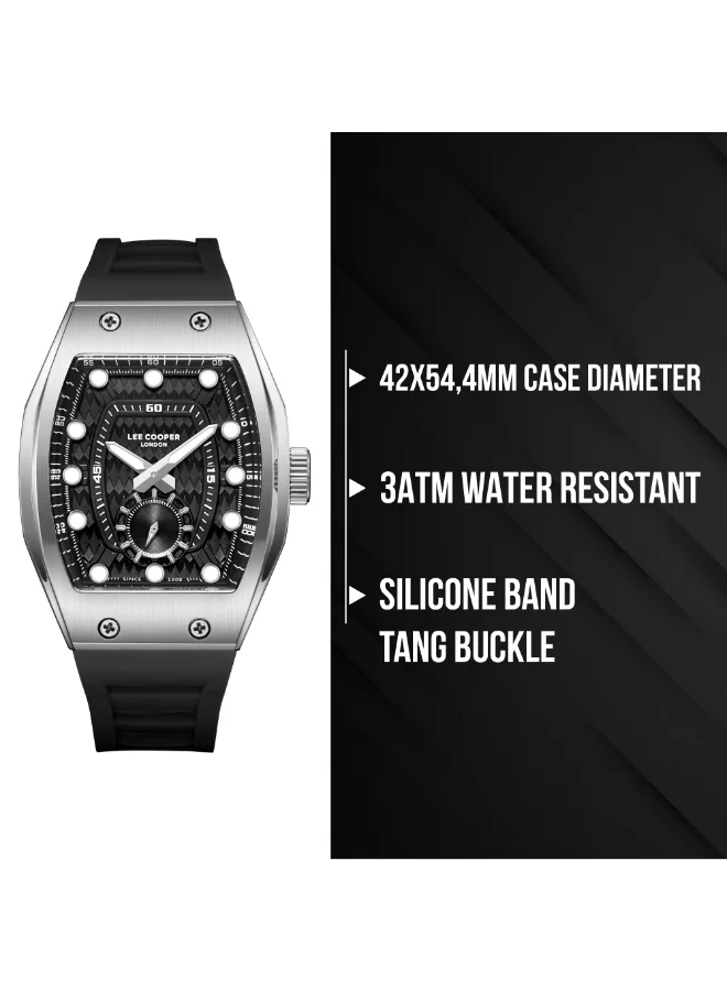 Lee Cooper  Men's Silicone Analog Watch LC08264.351 - 42x54,4 mm for Men | Best Price UAE