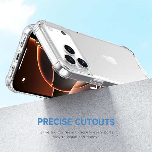 EGOTUDE for iPhone 17 Pro Case, Shockproof Hard Back Anti-Scratch Transparent Cover - Image 3