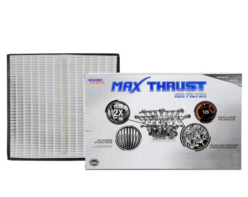 Spearhead MPG Defense Max Thrust Engine Air Filter For All Mileage Vehicles, Fits Like OEM, Restores MPG & Acceleration (MT-295) - Image 1