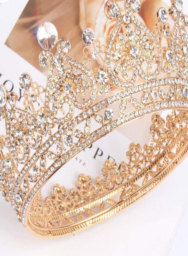 AOPRIE Victoria 1870s Gold Tiara and Crowns for Women Girls Princess Crowns Elegant Crown with Combs Women's Headbands Bridal Wedding Prom Birthday Party Headbands for Women - Image 2