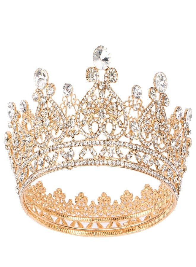 AOPRIE Victoria 1870s Gold Tiara and Crowns for Women Girls Princess Crowns Elegant Crown with Combs Women's Headbands Bridal Wedding Prom Birthday Party Headbands for Women - Image 1