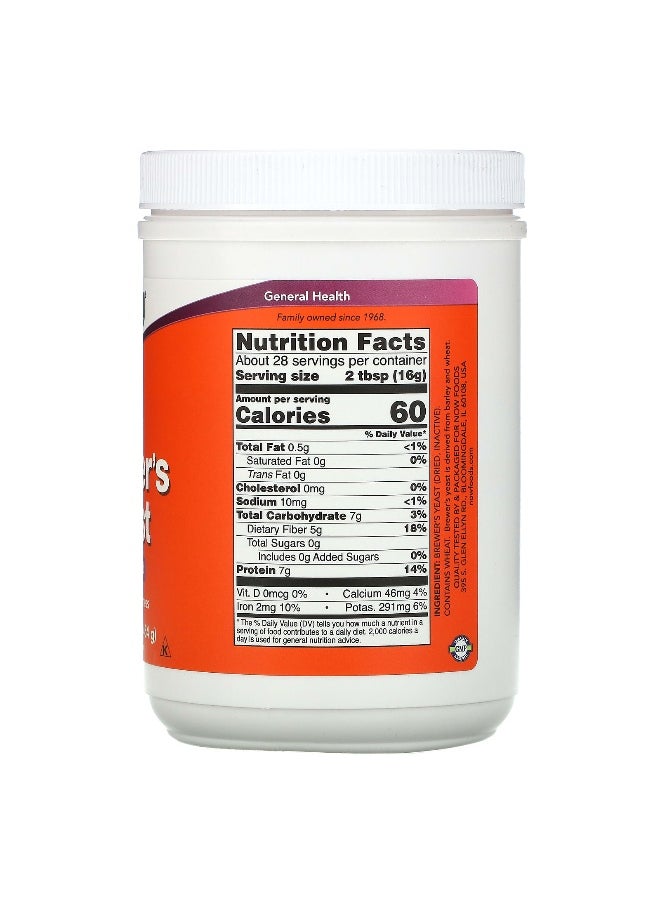 Now Foods NOW Foods, Brewer's Yeast, Super Food, 1 lb (454 g)  - Image 2