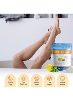 Better Bath Better Body Detox Foot Soak (2 LBs) Epsom Salt Foot Soak with Lemon & Peppermint Essential Oils  - Image 3
