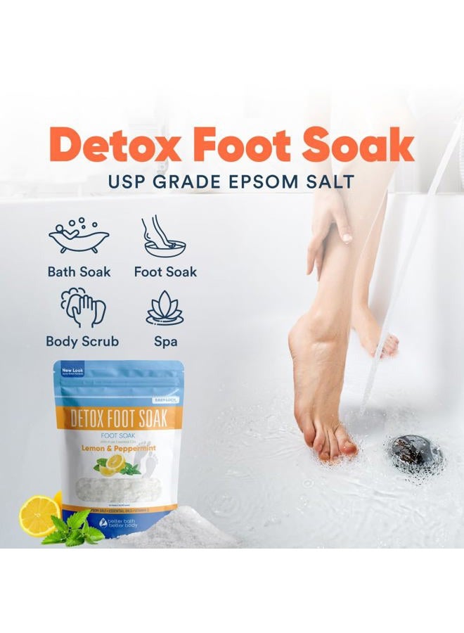 Better Bath Better Body Detox Foot Soak (2 LBs) Epsom Salt Foot Soak with Lemon & Peppermint Essential Oils  - Image 4