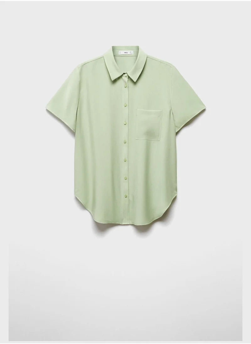 مانجو Pocket Detail Button Down Shirt