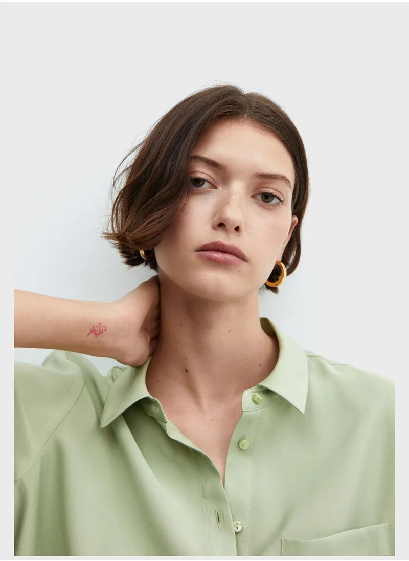 مانجو Pocket Detail Button Down Shirt