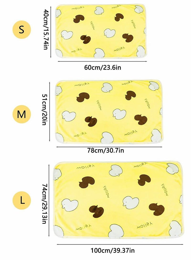 Pet Blanket, Cushion Dog, SYOSI Cat Fleece Blankets, Pet Washable Sleep Mat, Bed Cover Soft Warm Blanket, for Cute Animals, Gray, Yellow, Blue, 60 x 40 cm（ 3 Pack） - Image 3