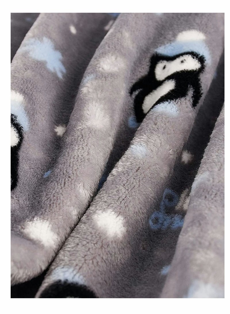 Pet Blanket, Cushion Dog, SYOSI Cat Fleece Blankets, Pet Washable Sleep Mat, Bed Cover Soft Warm Blanket, for Cute Animals, Gray, Yellow, Blue, 60 x 40 cm（ 3 Pack） - Image 5