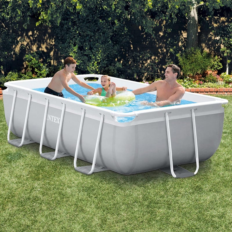 Intex 3M X 1.75M X 0.8M Prism Frame Rectangular Pool Set with Filter Pump and Ladder - Image 2