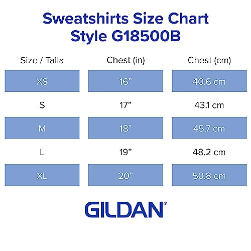 Gildan Youth Hoodie Sweatshirt, Style G18500B, Royal, Large - Image 5