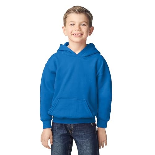 Gildan Youth Hoodie Sweatshirt, Style G18500B, Royal, Large - Image 1
