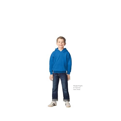 Gildan Youth Hoodie Sweatshirt, Style G18500B, Royal, Large - Image 3