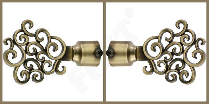 CB30 CURTAIN FINIALCURTAIN ROD FINIALCURTAIN ACCESSORIESCURTAIN ROD END CAP PACK OF 2PCS BRASSGOLDYELLOW