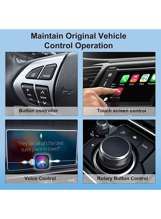 CarPlay Wireless Adapter, Wireless CarPlay Adapter for iPhone Converts Wired to Wireless CarPlay Dongle, Plug & Play Compatible for Factory OEM Wired Apple CarPlay Cars from 2016 & iPhone iOS 10+ - Image 5