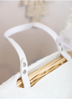 FUN MOMENT The cradle of the newborn Moses basket is a off-white color for children with a mosquito net  - Image 4