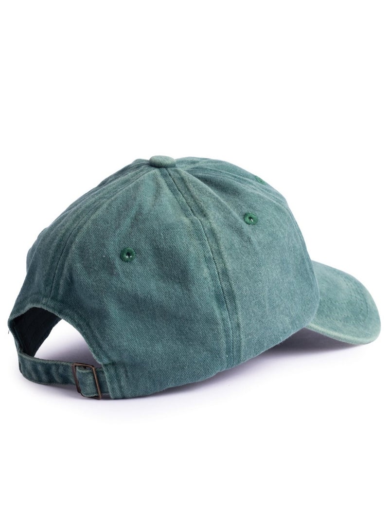 ايه ار سابلاي Ar Washed Cap من Arij Bags | كاب كاجوال للجنسين، قطن مغسول بملمس ناعم، قابل للتهوية، خفيف، حزام قابل للتعديل للاستخدام اليومي (أخضر) - Image 3