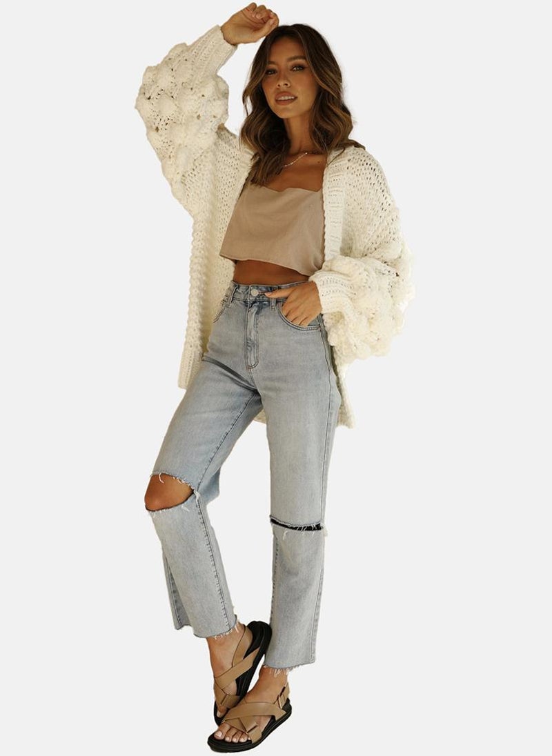 YUNIQEE Blue Straight Fit Slash Knee High-Rise Jeans - Image 2