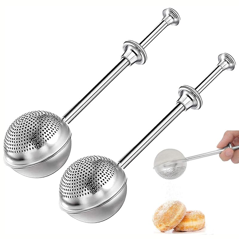 Jedrey Powdered sugar shaker duster, flour dispenser for bread baking, rice flour sifter, sourdough bread baking supplies, versatile flour duster for baking, ideal for powdered sugar and flour distribution - Image 1