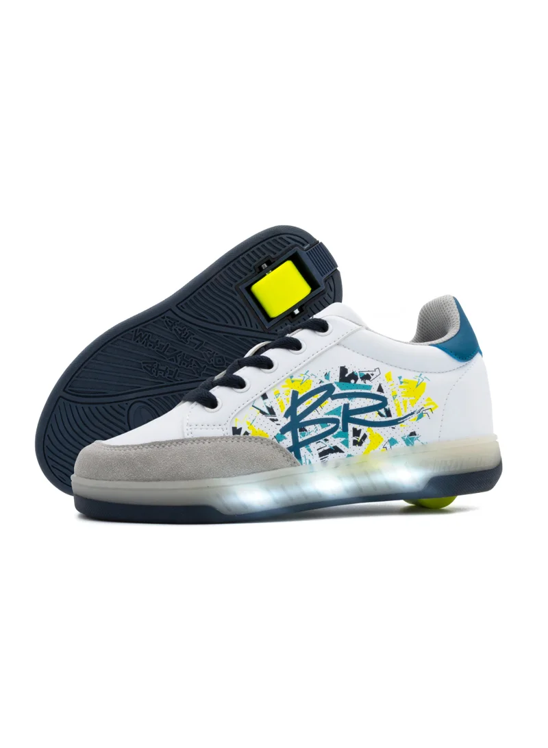 بريزيرولرز أحذية BREEZY ROLLERS بعجلات للأطفال، أحذية تزلج بعجلات للأطفال، من أحذية الشارع للأطفال إلى أحذية التزلج بعجلات في ثوانٍ معدودة، نظام نقر حاصل على براءة اختراع، أحذية رياضية بعجلات للبنات والأولاد