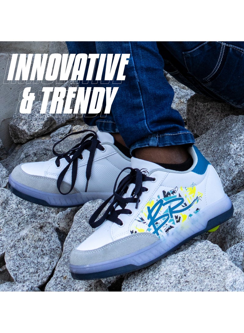 BREEZYROLLERS BREEZY ROLLERS shoes with wheels for children, Roller skates sneakers kids, From children's street shoes to roller skates in a few seconds, Patented click system, Trainers with wheels for girls & boys - Image 3