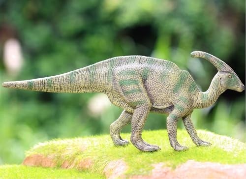 Gemini&Genius GeminiGenius Parasaurolophus Dinosaur Toy for Kids Parasaurolophus Dino Action Figure Toy 75 Inches Length Dino Gift for 312 Years Old Kids Green - Image 5