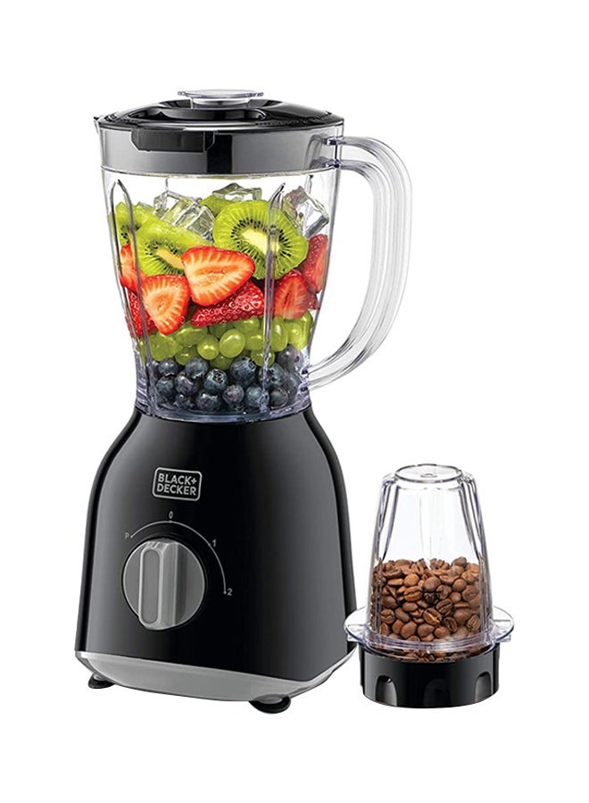 BLACK+DECKER Blender With Grinder Mill + 1.0L Extra Jar 1.5 L 400 W BX365J-B5 Black - Image 2