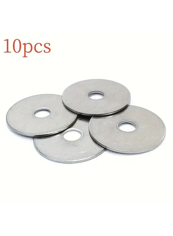 10 قطعة من حلقات الحديد المسطحة المجلفنة 6 مم × 25 مم × 0.8 مم حلقات معدنية ذات أكتاف للحماية من التآكل - Image 1