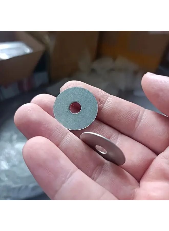 10 قطعة من حلقات الحديد المسطحة المجلفنة 6 مم × 25 مم × 0.8 مم حلقات معدنية ذات أكتاف للحماية من التآكل - Image 4