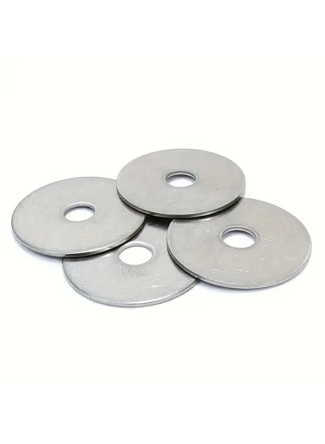 10 قطعة من حلقات الحديد المسطحة المجلفنة 6 مم × 25 مم × 0.8 مم حلقات معدنية ذات أكتاف للحماية من التآكل - Image 2