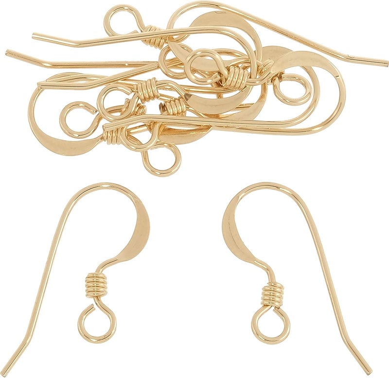 FindingKing 14K Gold Filled French Wire Earring Hooks 10 - Image 1