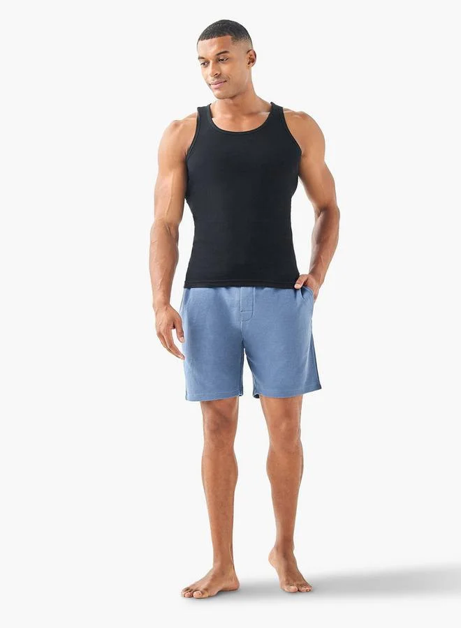 سبلاش فيڤ Textured Lounge Shorts with Pockets