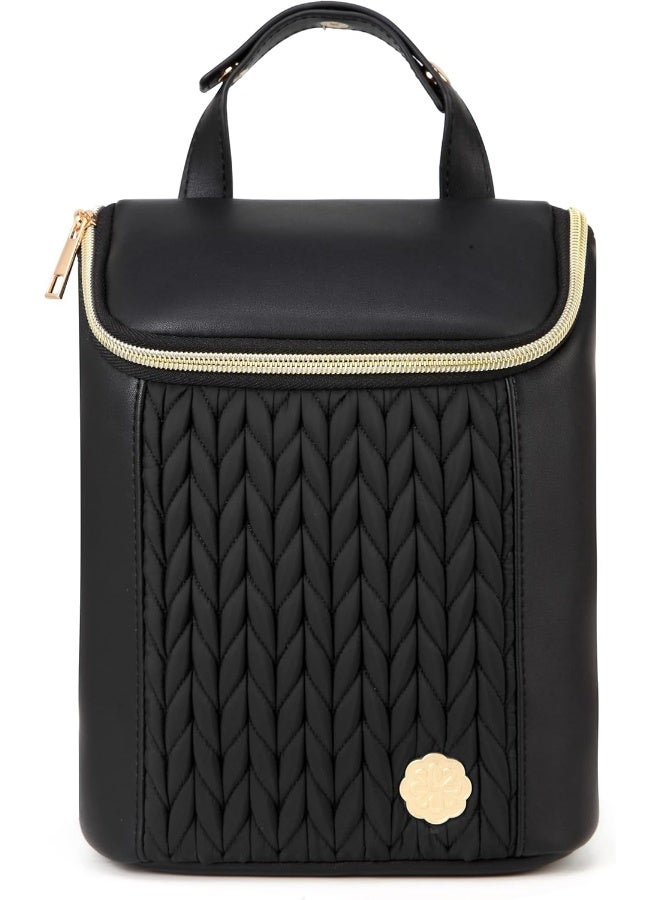 SEWBOO Baby Bottle Cooler Bag with Adjustable Straps to Fits Stroller or Diaper Bag, Insulated Baby Bottle Bag for Nursing Moms Daycare or Travel (Black) - Image 1